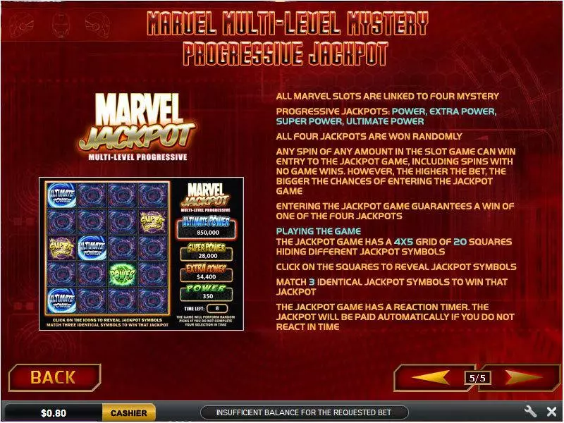 Iron Man PlayTech Progressive Jackpot Slot
