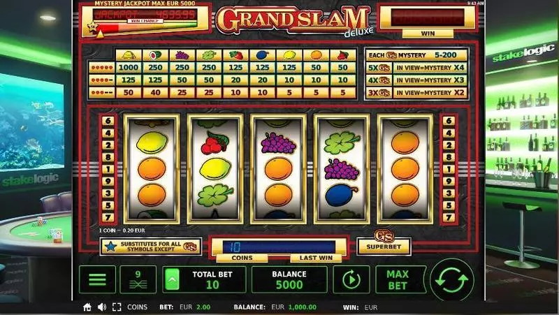 Grand Slam Deluxe StakeLogic Progressive Jackpot Slot